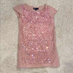 Sequin Pink Gap Kids Dress sz 4-5 XS